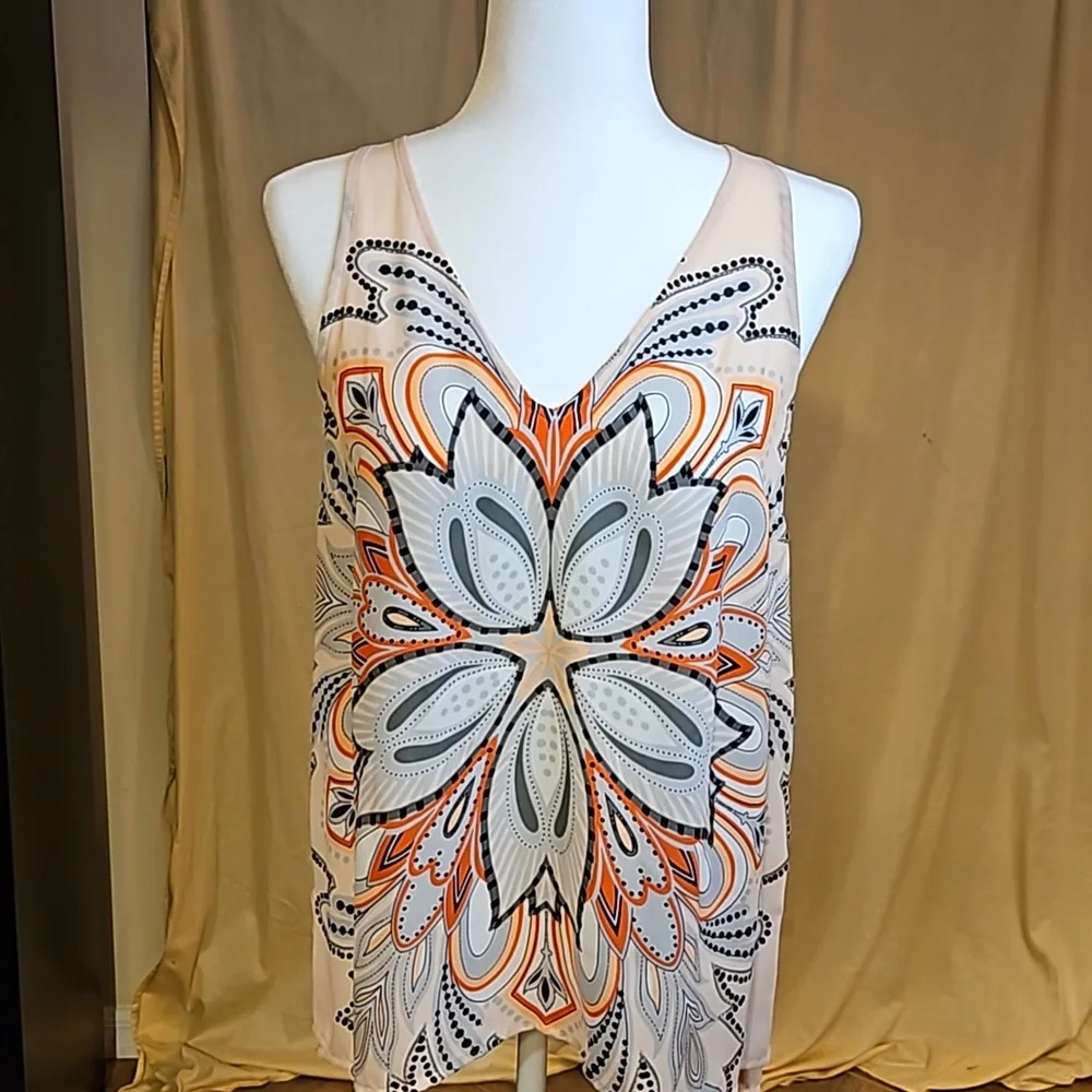 Elle Summer Chiffon Sleeveless Tunic Muted Pink - Picture 2 of 14